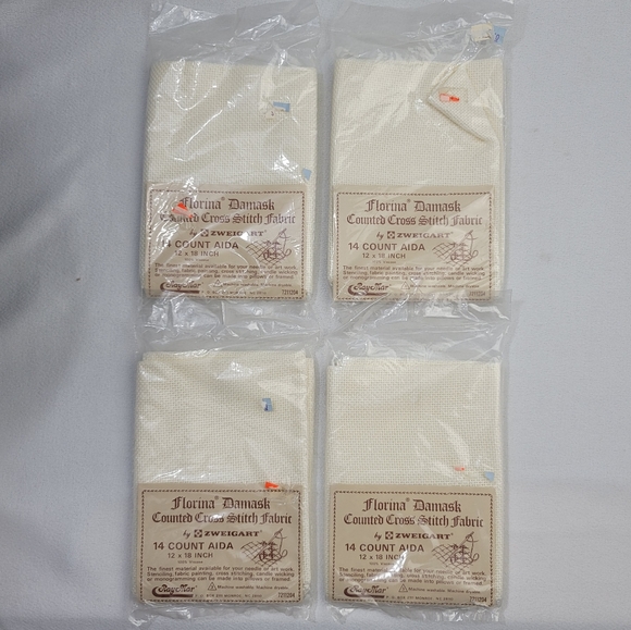 Zweigart Florina Damask Counted Cross Stitch Lot - Vintage - Picture 10 of 10